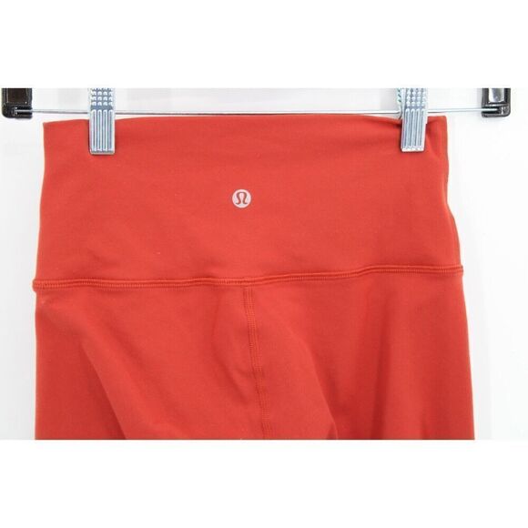 Lululemon Leggings Womens 4 BURNT ORANGE High Rise Wunder Under - Picture 4 of 6